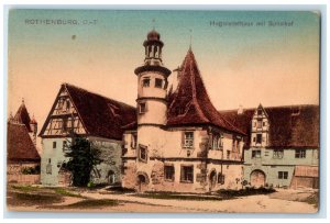 c1910 Hegereiterhaus Mit Spitalhof Rothenburg ob der Tauber Germany Postcard