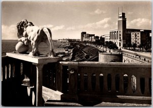 Taranto Lungomare Visto Dal Palace Hotel Italy Real Photo RPPC Postcard