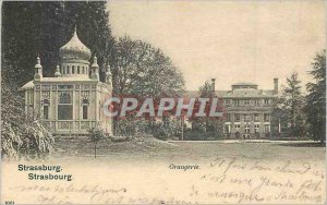 Old Postcard Strassburg Orangerie Germani (map 1900)