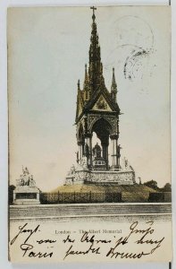 London The Albert Memorial c1903 to Berlin Printed in Prussia Postcard L1