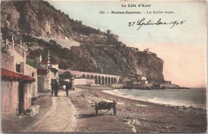 France La Cote d'Azur Menton Garavan Vintage Postcard 05.19