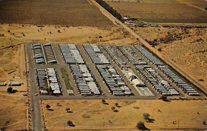 Mesa Arizona Clarks Sunny Acres Trailer Village Vintage Postcard K86855