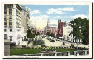 Postcard Old Pennsylvania Avenue Washington D C Tramway