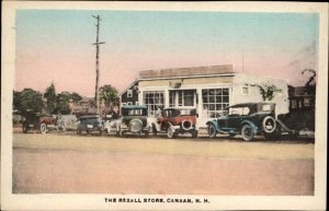 Canaan NH Rexall Drug Drugstore Store Cars c1920s Postcard