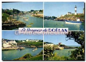 Postcard Modern Brittany Finistere Doelan harbor the harbor entrance the flag...