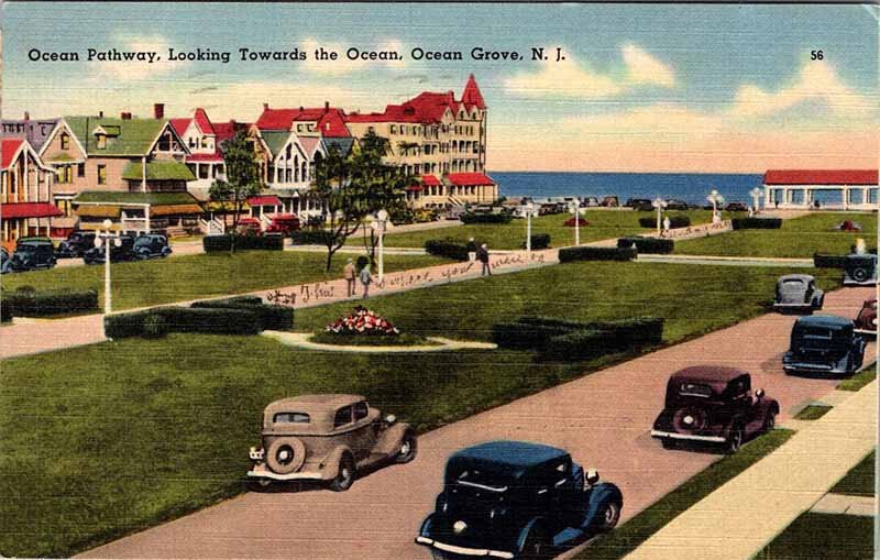 Postcard HOUSE SCENE Ocean Grove New Jersey NJ AN1946
