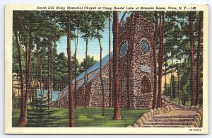 Sarah Hill Wiley Memorial Chapel Camp Around Lake Masonic Home Utica NY Postcard