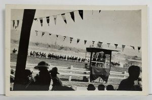 Rppc Burley Idaho Rodeo Fair Horse Racing 1939 to Chaska MN Photo Postcard O3