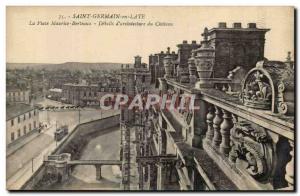 St Germain en Laye Old Postcard Place Maurice Berteaux Details of the castle ...