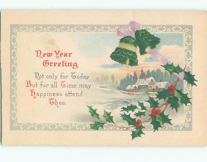 Divided-Back NEW YEAR SCENE Great Postcard AA1888