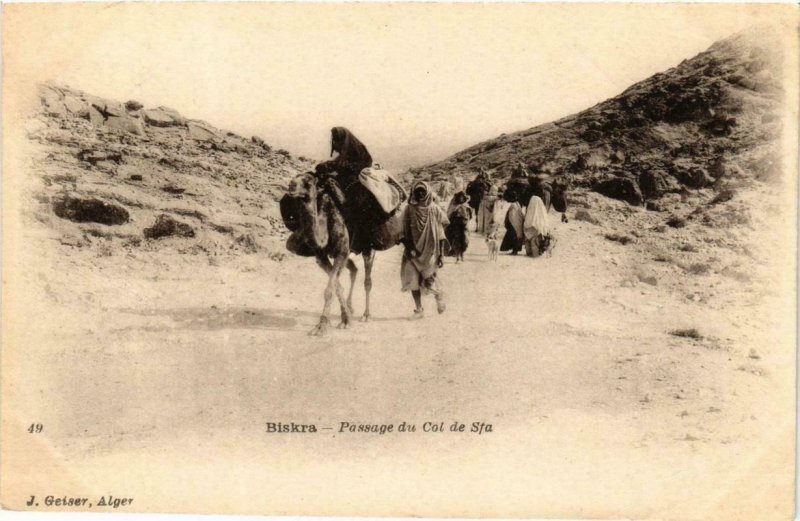 CPA AK Geiser 49; Biskra- Passage du Col de Sfa, ALGERIE (764149)