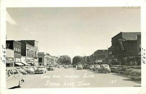 IA, Storm Lake, Iowa, Lake Avenue, Looking South, RPPC