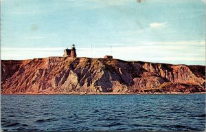 Scenic Mohegan Bluffs Block Island Rhode Island Chrome Cancel WOB Postcard 