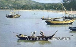 Fishing boats, Harbor at Wui Nhon South Viet Nam Vietnam, Viet Nam Unused 