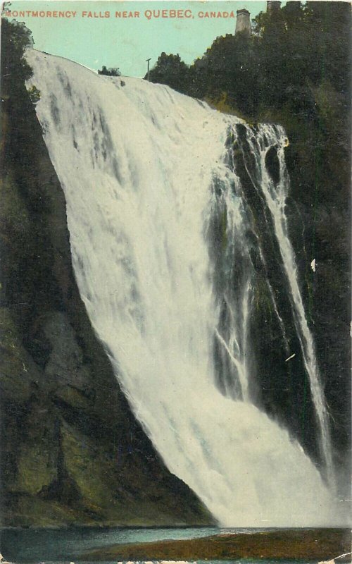 Canada Quebec Montmorency Falls postcard 