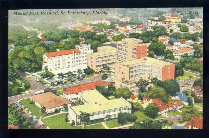 St Petersburg, Florida/FL Postcard, Aerial View Of Mound Park Hospital