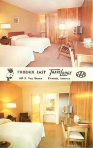 Postcard Arizona Phoenix Travelodge occupation interior roadside 23-9037