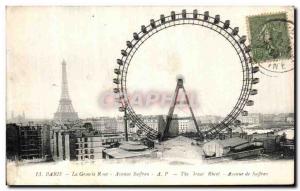 Old Postcard The Ferris Wheel Paris Avenue Tour Eiffel
