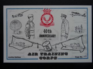 Youth Orgs AIR TRAINING CORPS 40th ANNIVERSARY Commemorative c1981 Postcard