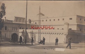 Postcard RPPC Men Uniform Algiers Algeria