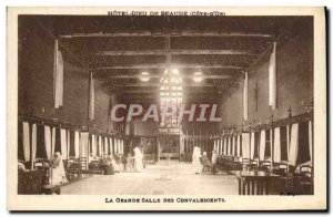 Old Postcard The Great Hall Of Convalescents Hotel Dieu in Beaune