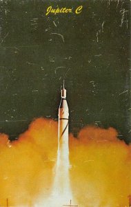 JUPITER C ROCKET CARRYING EXPLORER 1 CAPE CANAVERAL FLORIDA POSTCARD (1950s)