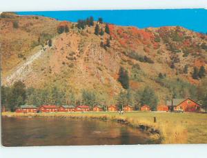 Unused Pre-1980 LODGE SCENE Afton Wyoming WY J7218