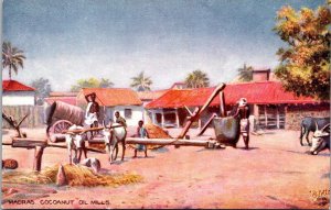 Madras, Cocoanut Oil Mills Tucks 7065 Madras Vintage Postcard A53