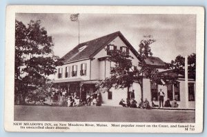 Meadows River Maine ME Postcard New Meadows Inn Exterior 1920 Vintage Photo-Type