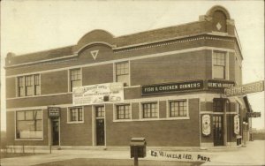 Whiting IN Indiana Hotel BUDWEISER SIGN +Photography Real Photo Postcard