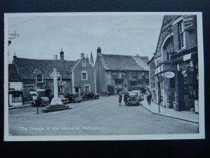 Wiltshire MALMESBURY The Triangle & War Memorial c1940s Postcard