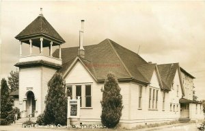 WA, Puyallup, Washington, First Christian Church, RPPC