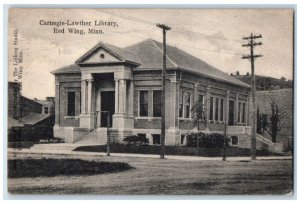 Red Wing Minnesota MN Postcard Carnegie-Lawther Library Exterior c1907 Vintage