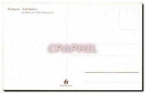Old Postcard Stuttgart Schlossplatz mit Blick zur Villa Reitzenstein