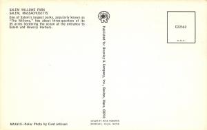 Salem Massachusetts~Willows Park~Ocean Front Dock~Marina~1950s Postcard