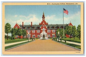 c1940s Huntington College Exterior Landscape Scene Montgomery Alabama Postcard