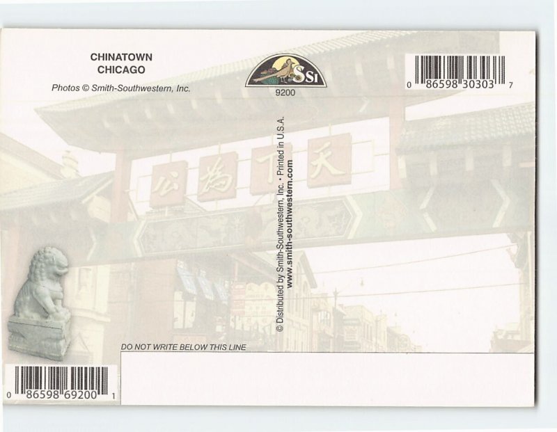 Postcard Chinatown, Chicago, Illinois