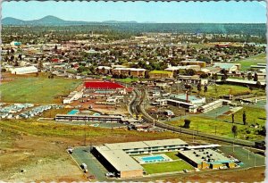 Flagstaff, AZ Arizona  CITY~MOTELS~ROUTE 66  Bird's Eye View 4X6 Chrome Postcard