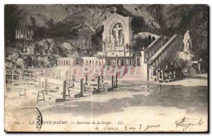 Old Postcard St. Baume Cave Interior