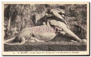 Old Postcard Belfort Lion