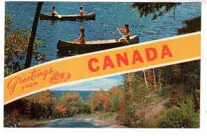 Greetings from Canada, Canoeing