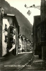 austria, RATTENBERG AM INN, Tyrol Tirol, Street Scene (1957) RPPC Postcard