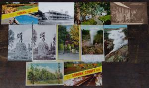 Group of 11 Sonoma California Hotel Scenic Monument Postcards J70459