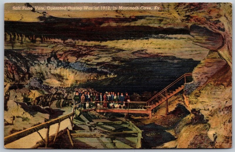 Vtg Kentucky KY Salt Petre Vats Mammoth Cave National Park 1940s View Postcard