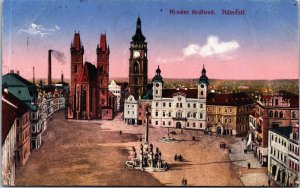 Czech Republic Hradec Králové náměstí Vintage Postcard C065