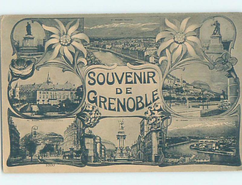 Many Views On One Postcard Grenoble In Auvergne-Rhone-Alpes Region France F5626