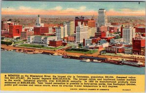 Postcard BUILDING SCENE Memphis Tennessee TN AK3969