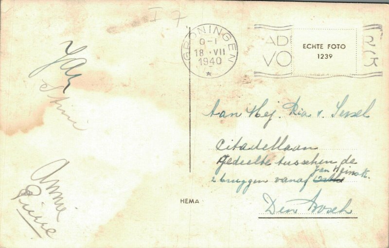 Netherlands Groningen Grote Markt RPPC 06.88