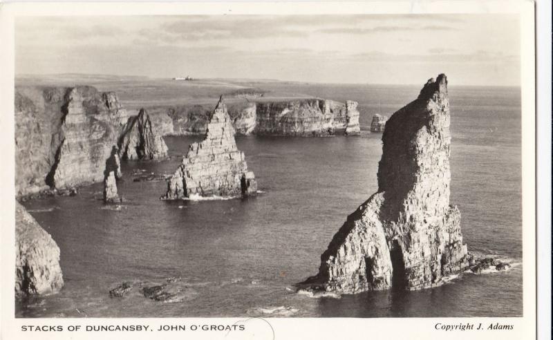 Caithness; Stacks Of Dunscansby, John O' Groats RP PPC, Unposted, c 1950s 