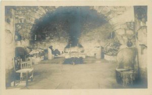 C-1910 Grand Canyon Arizona Fireplace Harvey RPPC Photo Postcard 20-13424